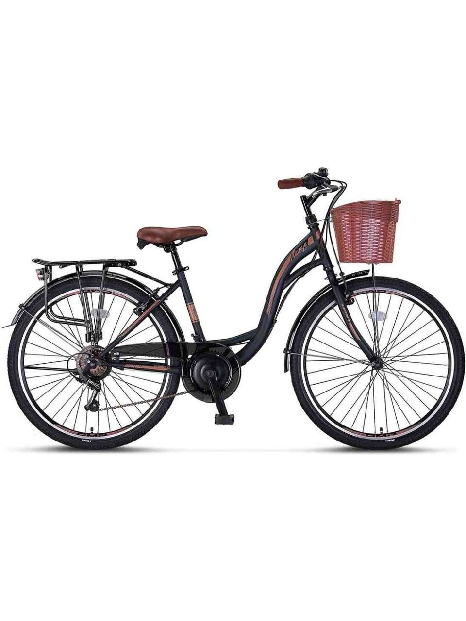 Ümit Bisiklet 2810 Alanya 28 Jant Şehir Bisikleti (160 cm Üstü Boy) SİYAH-KAHVERENGİ