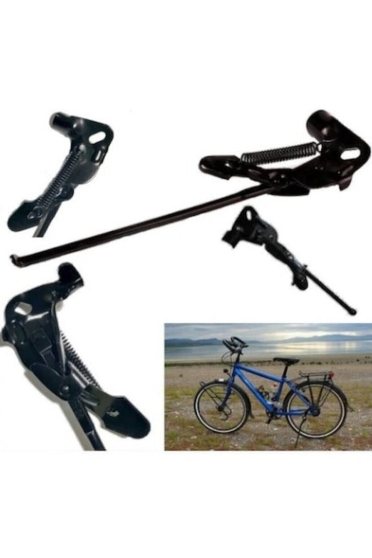 Bisiklet Park Ayak 26 Jant Arka Mil Bağlantılı Siyah 26 Arka Ayak Siyah