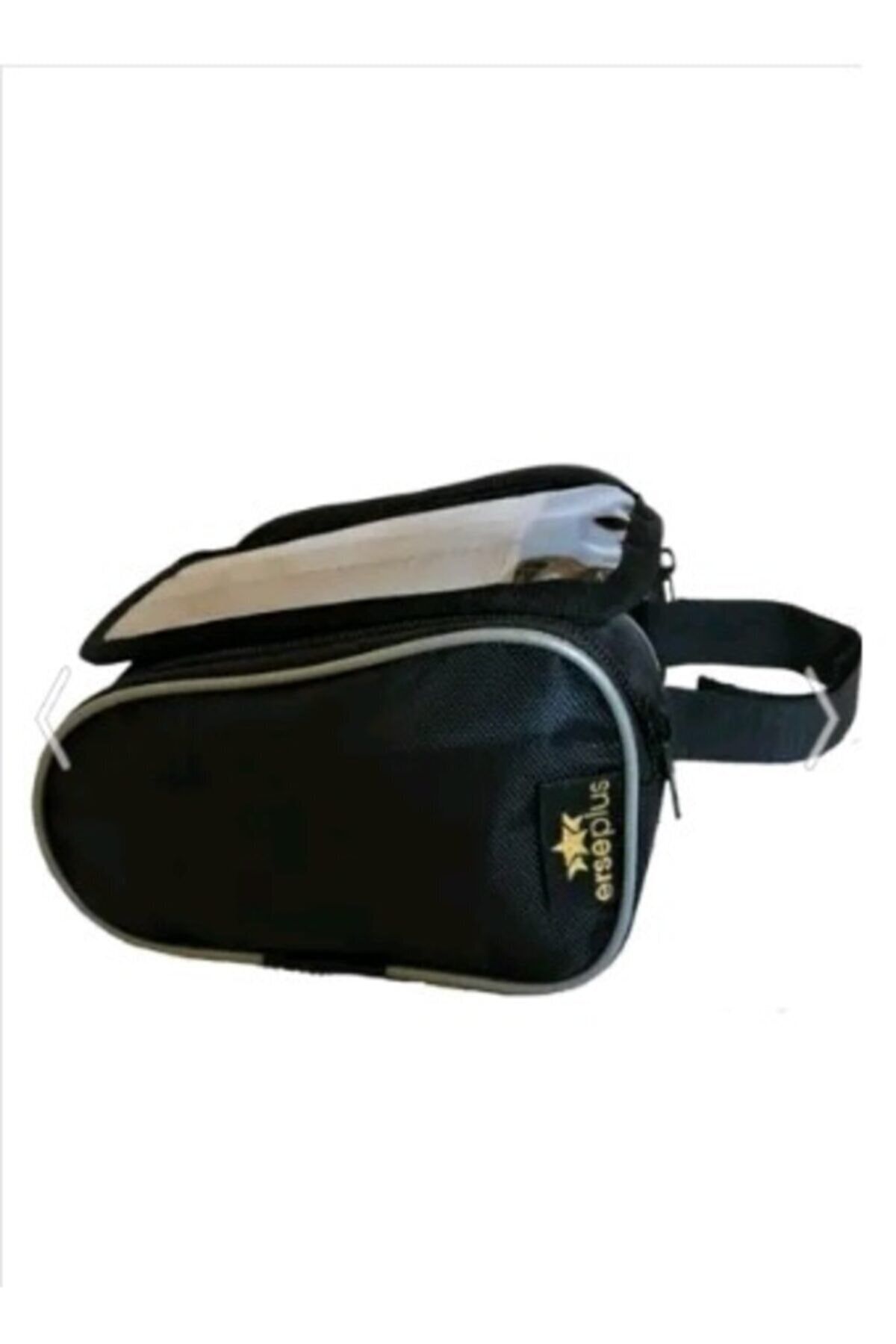 Bisiklet Heybe Çantası Kadro Üstü 6 Inç Telefonlu Siyah-gri