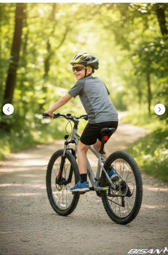 BİSAN COOPER ÇOCUK BİSİKLETİ 30 CM HD 24 JANT 21 VİTES AÇIK GRİ SİYAH SARI