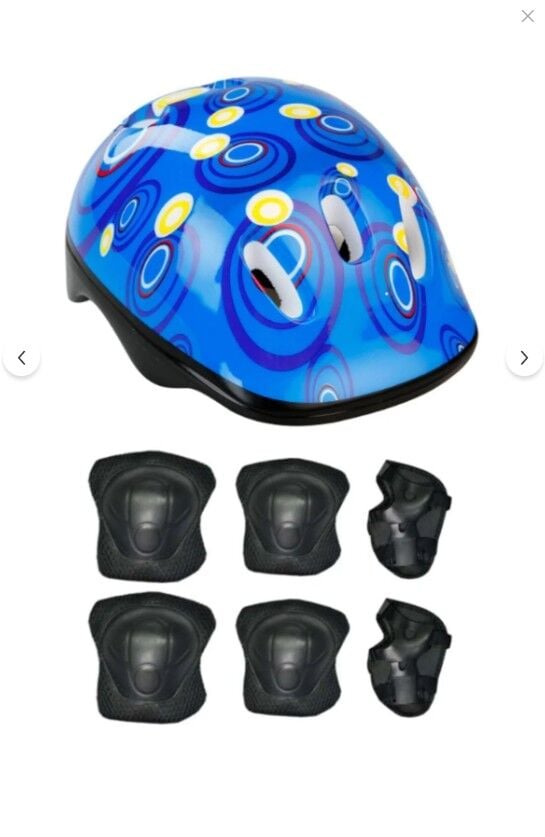 Çocuk Kask Dizlik Dirseklik Ve Bileklik Set Bisiklet Scooter Ve Paten Güvenlik Seti (3-12YAŞ)