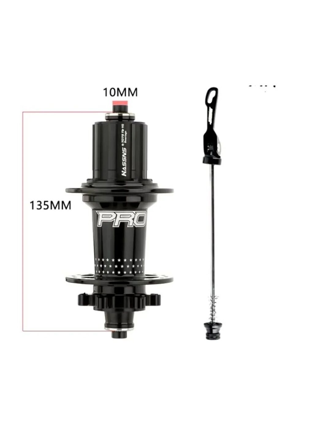 HASSNS Pro7 32 Delik Siyah Arka Bisiklet Göbeği