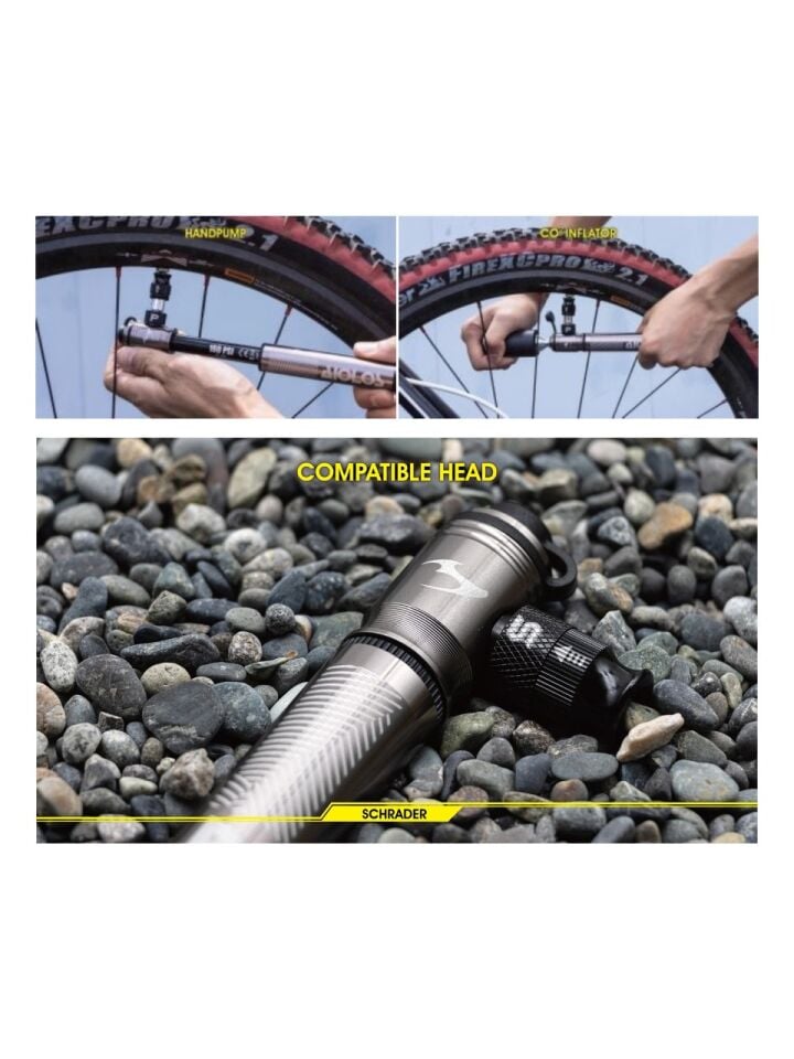 Moon Aiolos Dual Co2 Adaptörlü 160psi Bisiklet Pompası