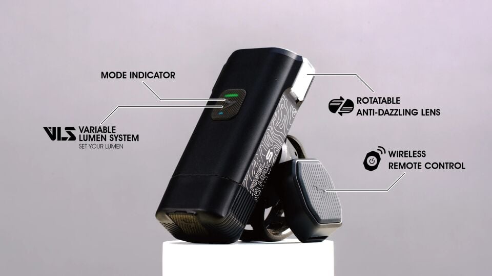 Moon RIGEL MAX-S 1600 Lümen USB Bisiklet Ön Lambası Siyah