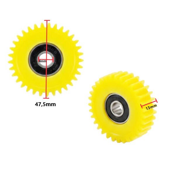 Motor Dişlisi - Kestamit, 36T, Çap 47,5mm , En 13mm 3lü