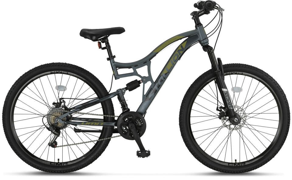 Ümit Stallion 2d - 26 Jant 21 Vites Çift Amortisörlü Dağ Bisikleti - Antrasit Yeşil