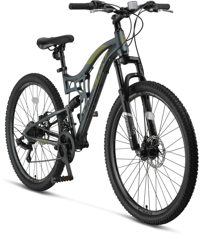 Ümit Stallion 2d - 26 Jant 21 Vites Çift Amortisörlü Dağ Bisikleti - Antrasit Yeşil