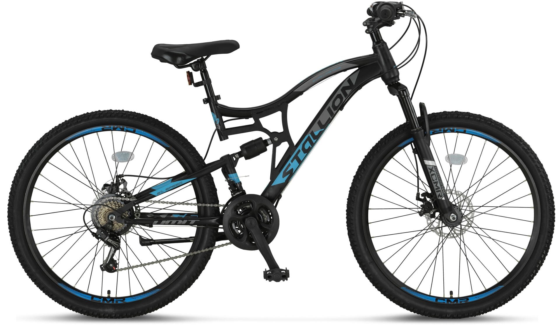 Ümit Stallion 2d - 26 Jant 21 Vites Çift Amortisörlü Dağ Bisikleti - Siyah Mavi