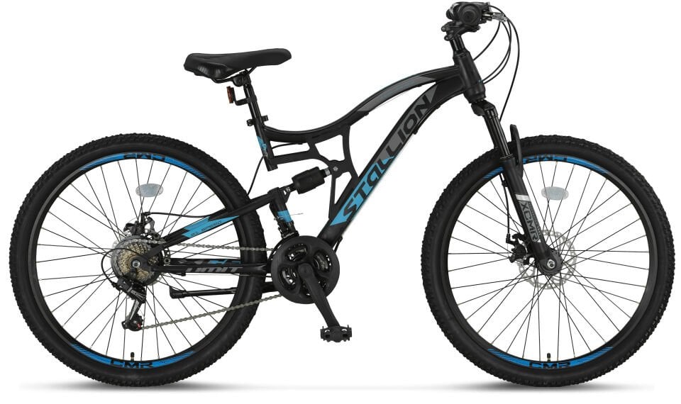 Ümit Stallion 2d - 26 Jant 21 Vites Çift Amortisörlü Dağ Bisikleti - Siyah Mavi