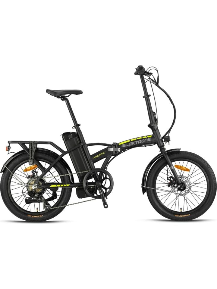 KRON ELEKTRON PASIFIC HİDROLİK FREN 20 JANT ELEKTRİKLİ BİSİKLET SİYAH-SARI