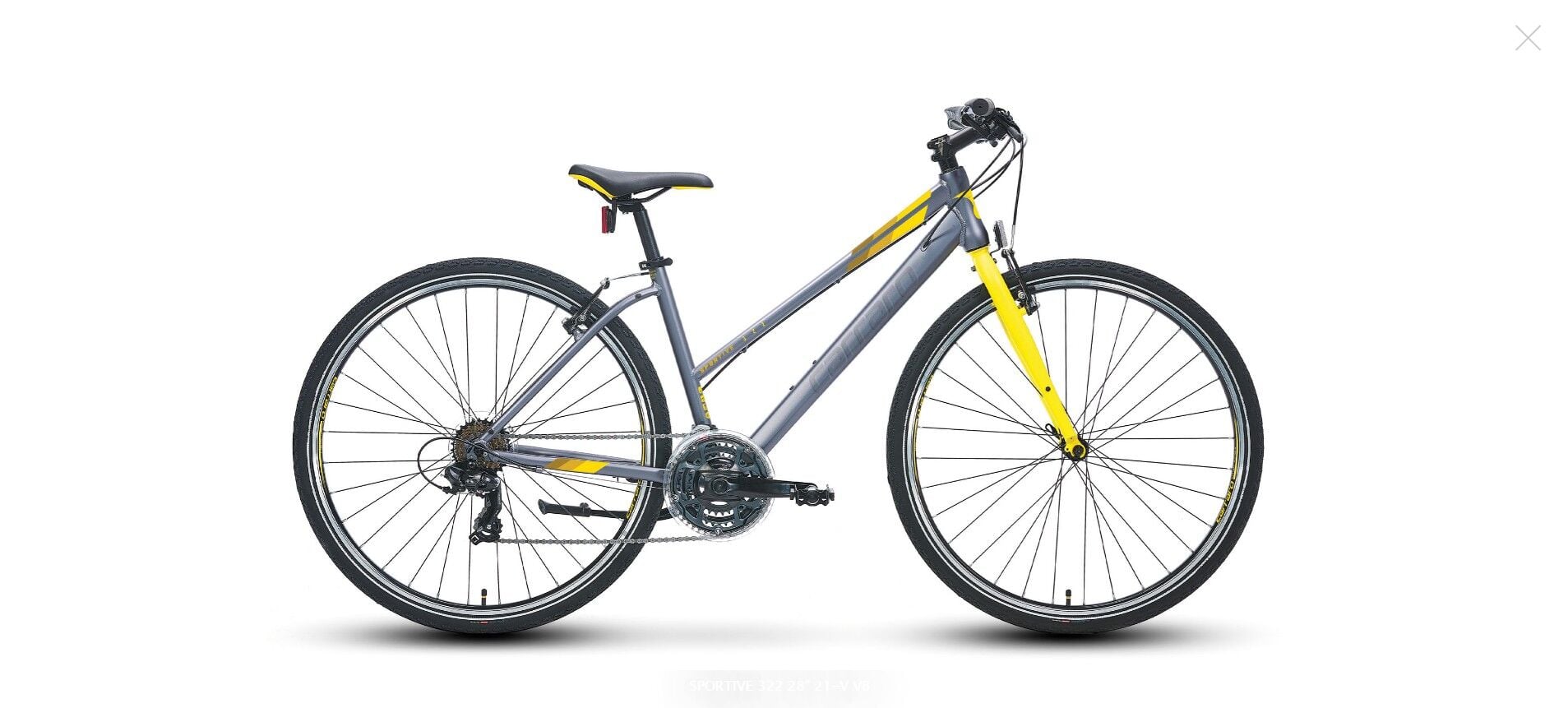 Carraro Sportive 322 - 28 Jant '' 40cm ( S ) Kadro 21 Vites Şehir Bisikleti - Mat Antrasit Sarı