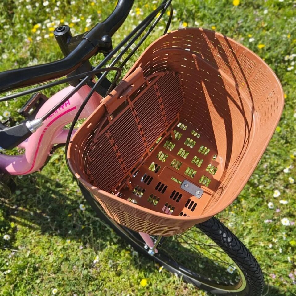 Ümit Alanya - 24 Jant 21 Vites Sepetli Çocuk Bisikleti - Toz Pembe