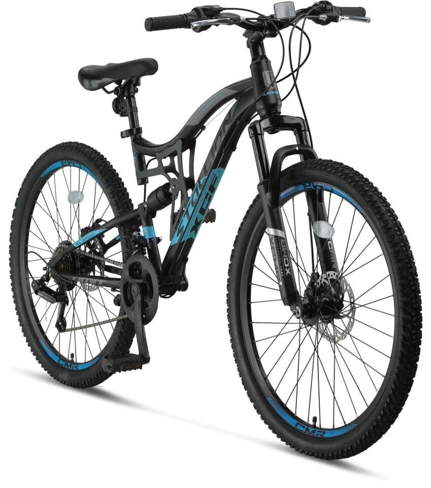 Ümit Stallion M.disk Fren- 27,5 Jant 21 Vites Çift Amortisörlü Dağ Bisikleti - Siyah Mavi