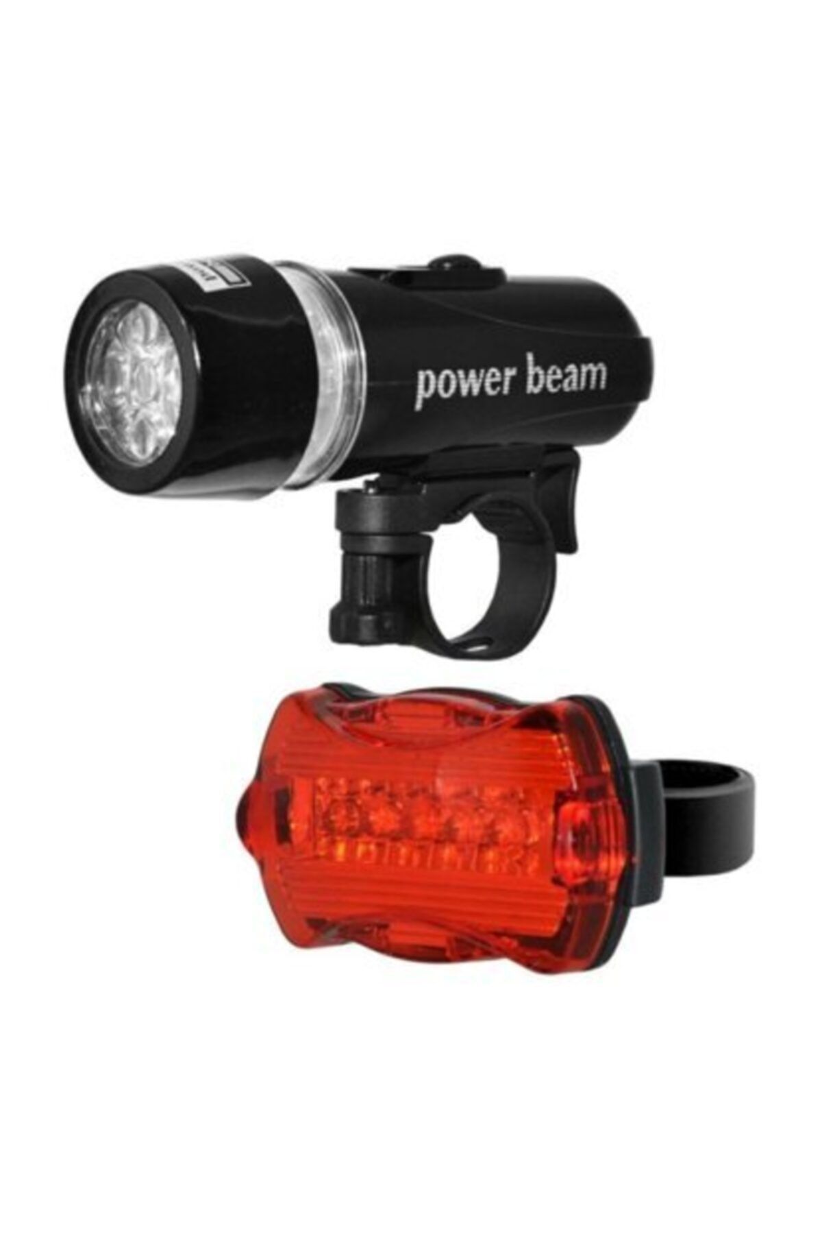 Ön Arka Bisiklet Led Far-stop Lambası, Işık Seti Siyah