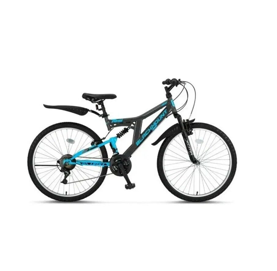 Ümit Blackmount - 26 Jant Çift Amortisörlü 21 Vites Çocuk Bisikleti - Antrasit Mavi