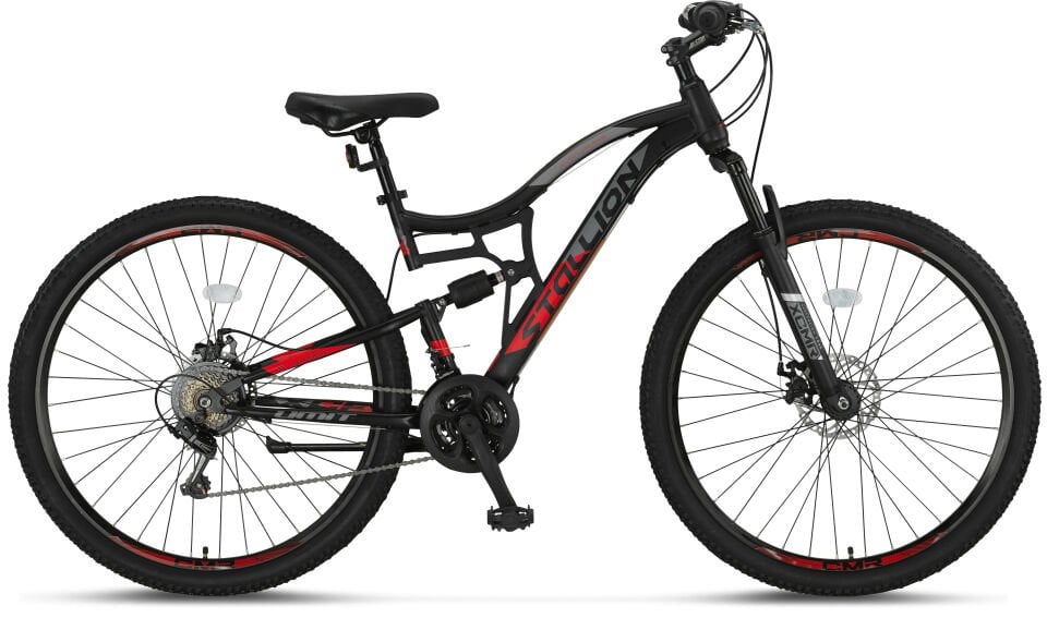 Ümit Stallion 2d - 26 Jant 21 Vites Çift Amortisörlü Dağ Bisikleti - Siyah Kırmızı