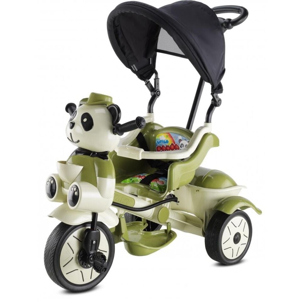 Babyhope 127 LÜKS Little Panda 3 Tekerlekli İtmeli Bisiklet YEŞİL/BEJ
