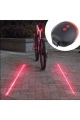 Çok Fonksiyonlu Pilli Bisiklet Led Lazer Işığı Arka Stop Lambası