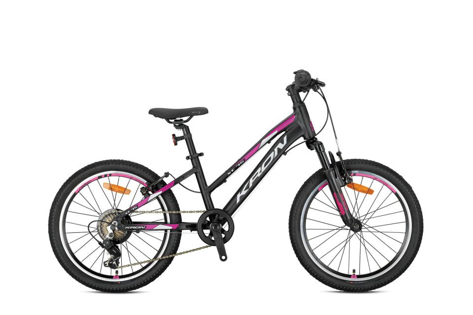 KRON XC 75 20 JANT MTB LADY 11 KADRO 7 VİTES V FREN MAT SİYAH /PEMBE-GRİ-MAVİ