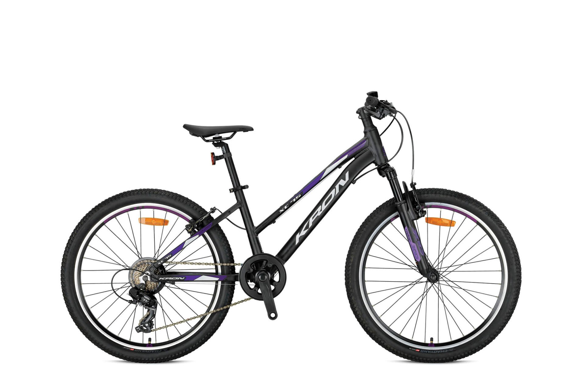 KRON XC 75 20 JANT MTB LADY 11 KADRO 7 VİTES V FREN MAT SİYAH /MOR-GRİ-MAVİ