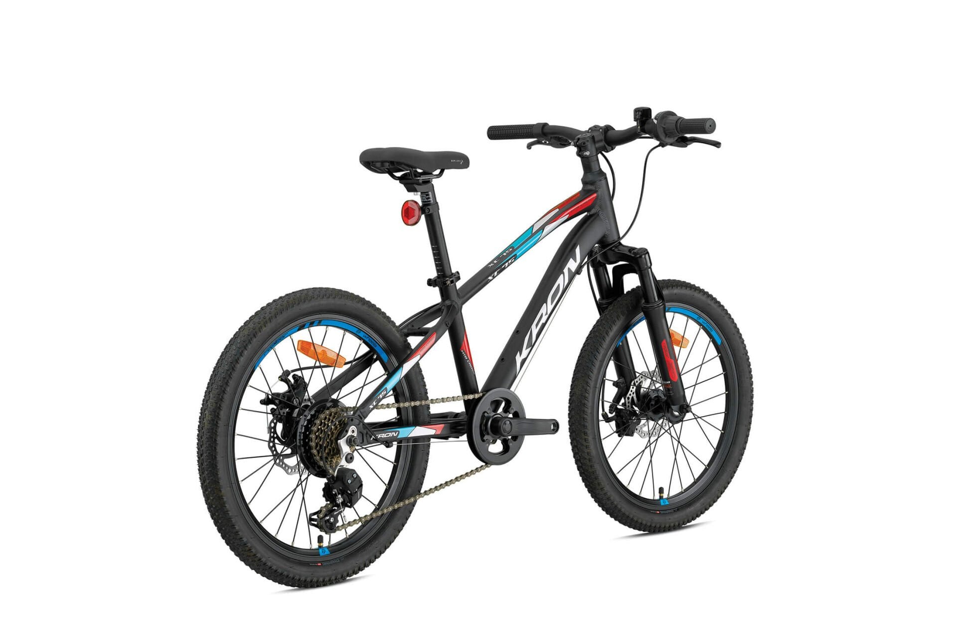 KRON XC 75 20 JANT MTB 11 KADRO 7 VİTES MEKANİK DİSC FREN MAT SİYAH /KIRMIZI-GRİ-MAVİ