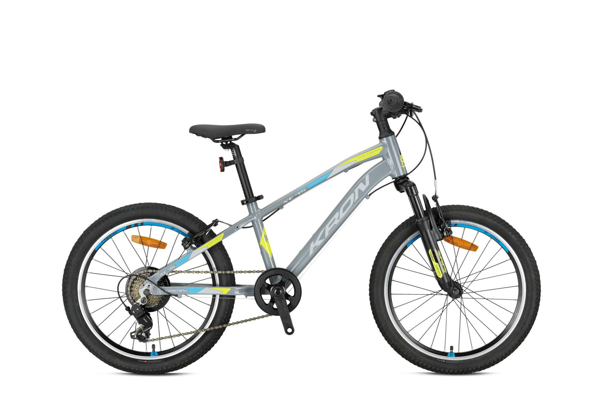 KRON XC 75 20 JANT MTB 11 KADRO 7 VİTES MEKANİK DİSC FREN NARDO GRİ/NEON SARI-SİYAH-MAVİ