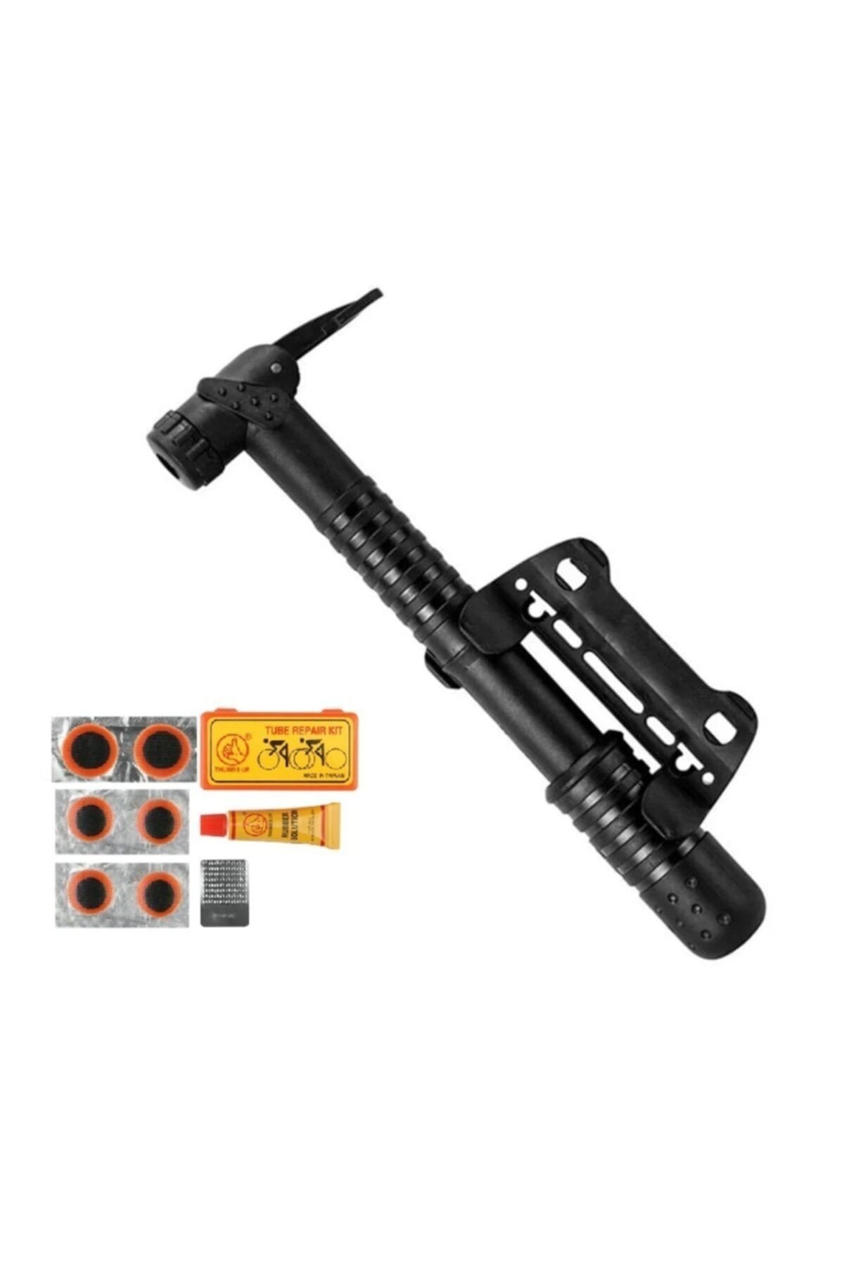 Plastik Bisiklet El Pompası + Lastik Yama Kiti