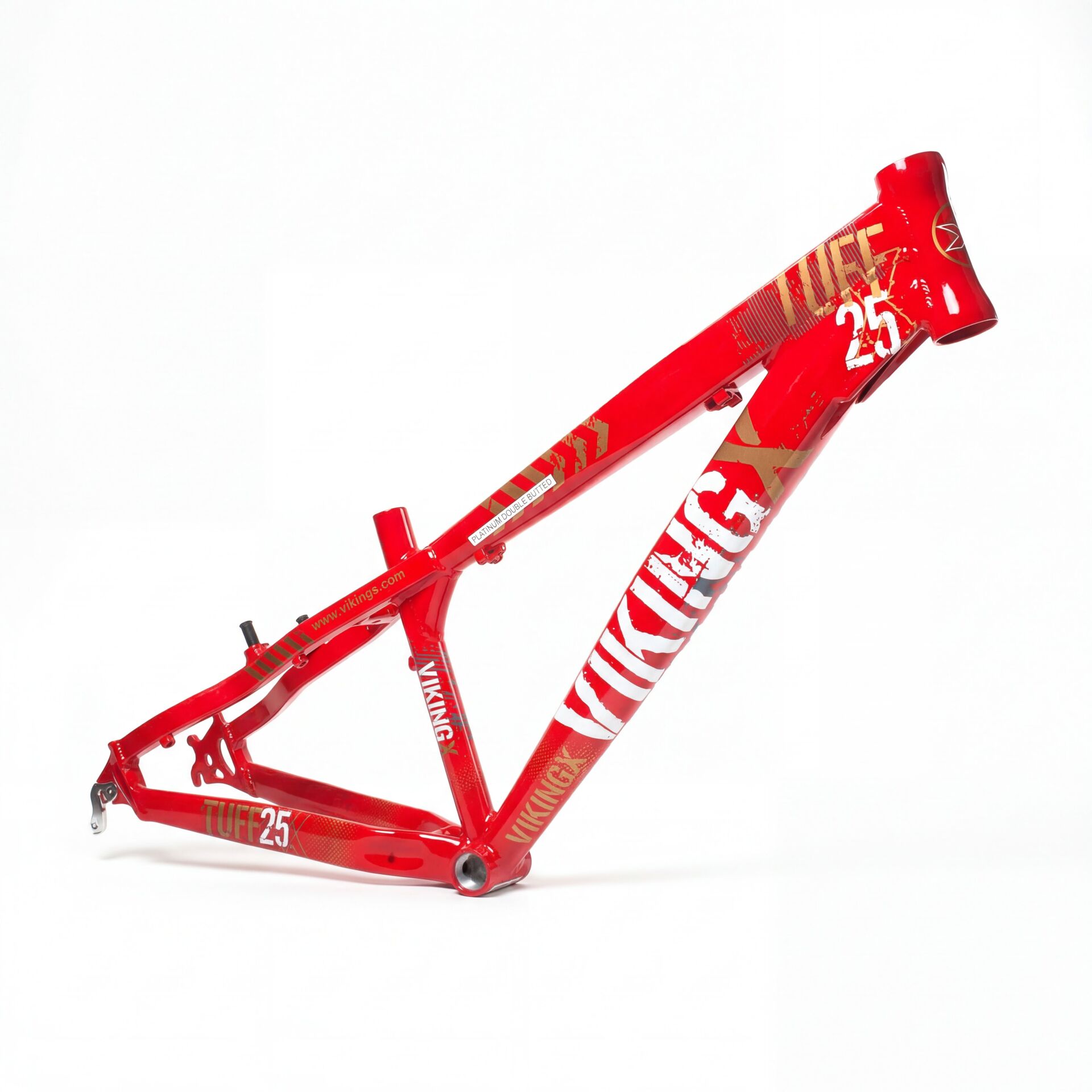 VikingX Tuff X-25 Dirt Jump Kadro Kırmızı – Alüminyum DJ Kadro Hafif ve Dayanıklı