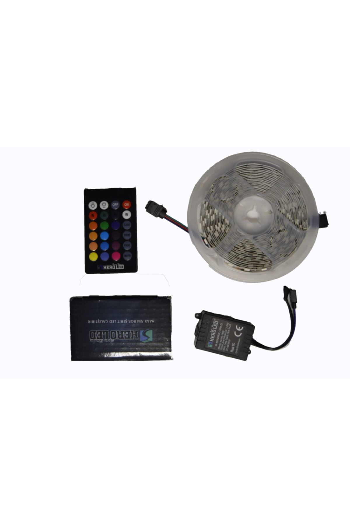 Şerit Led Rgb 5050 16 Renk 3 Çipli Uzaktan Kumandalı Tak Çalıştır 5 Mt 12 Volt Şlr