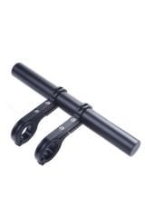 Bisiklet Bisiklet Gidon Tutucu 20 Cm Çift Ayak Uzatma Bar Kilometre Fener Montaj Siyah