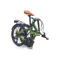 Carraro Flexi 121 D M.disk Fren 20 Jant Katlanabilir Bisiklet MAT HAKİ YEŞİL-SİYAH