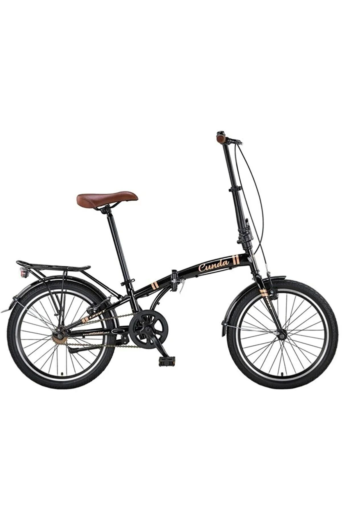 Bisiklet Cunda Folding Katlanabilir Bisiklet Siyah Gold