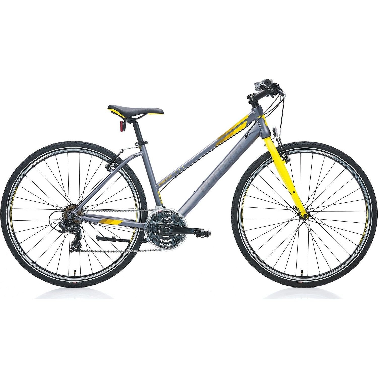 Carraro Sportıve 322 Kadın Şehir Bisikleti 400H V 28 Jant 21 Vites Mat Antrasit-Sarı-Koyu Sarı