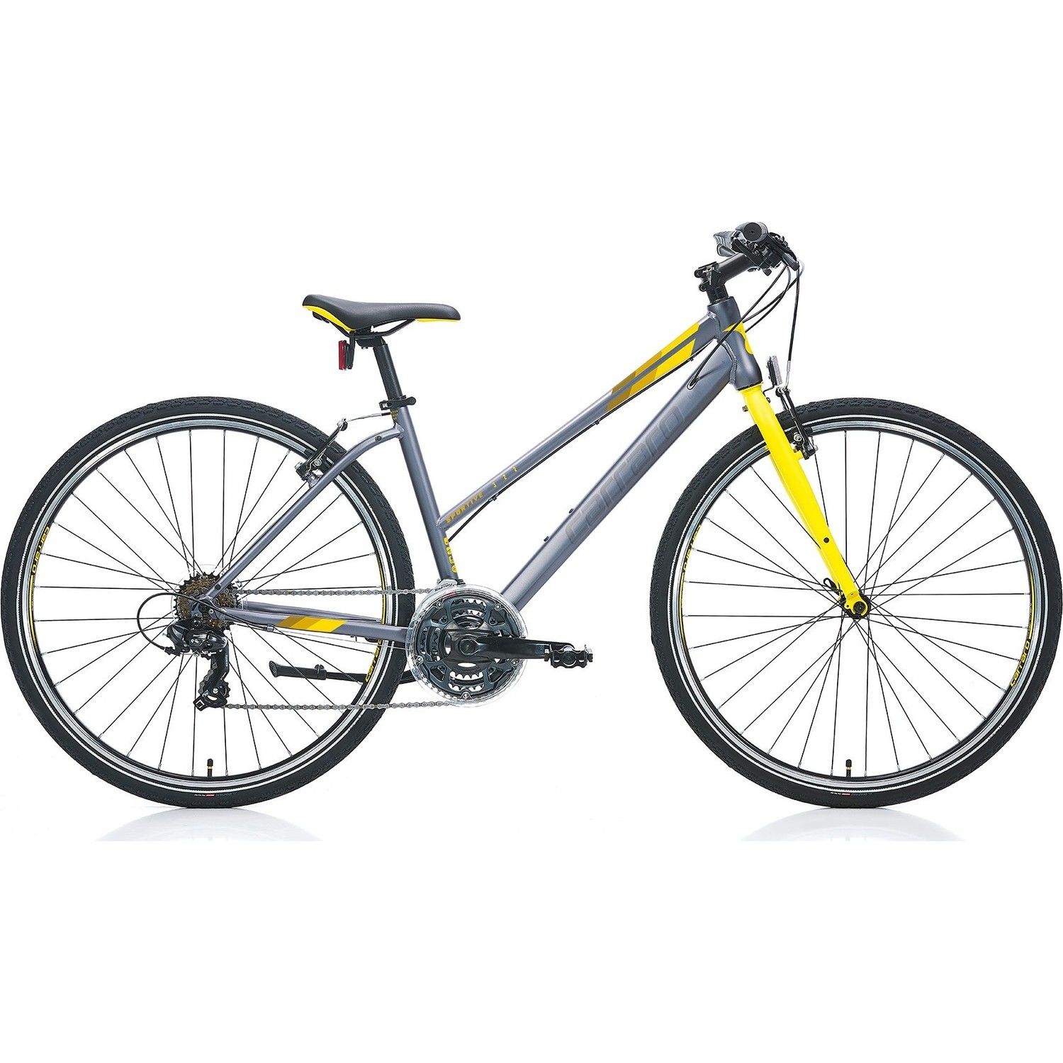 Carraro Sportıve 322 Kadın Şehir Bisikleti 400H V 28 Jant 21 Vites Mat Antrasit-Sarı-Koyu Sarı