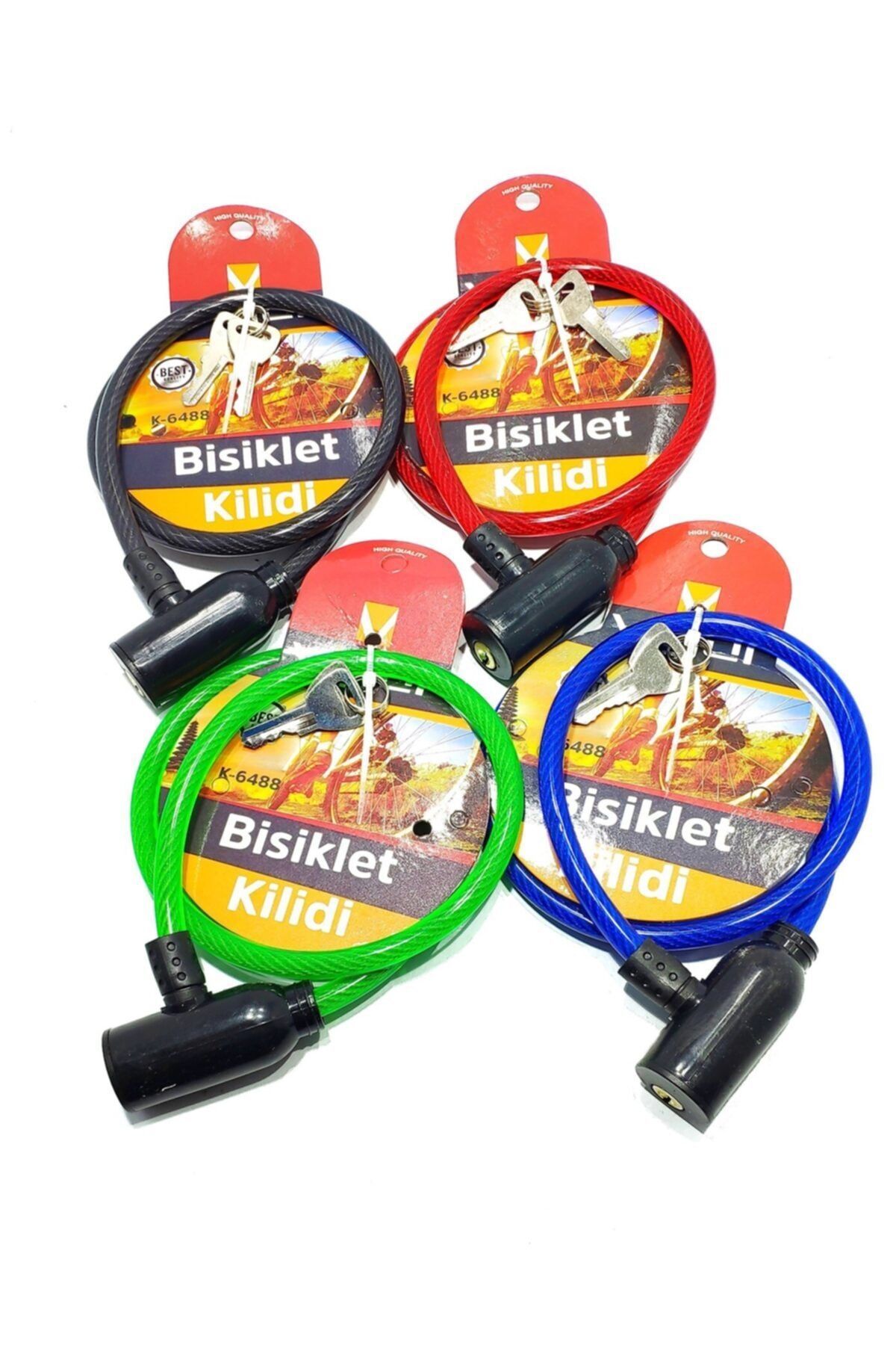 Anahtarlı Çelik Bisiklet Kilidi Hırsız Kilidi Çalınma Koruyucu