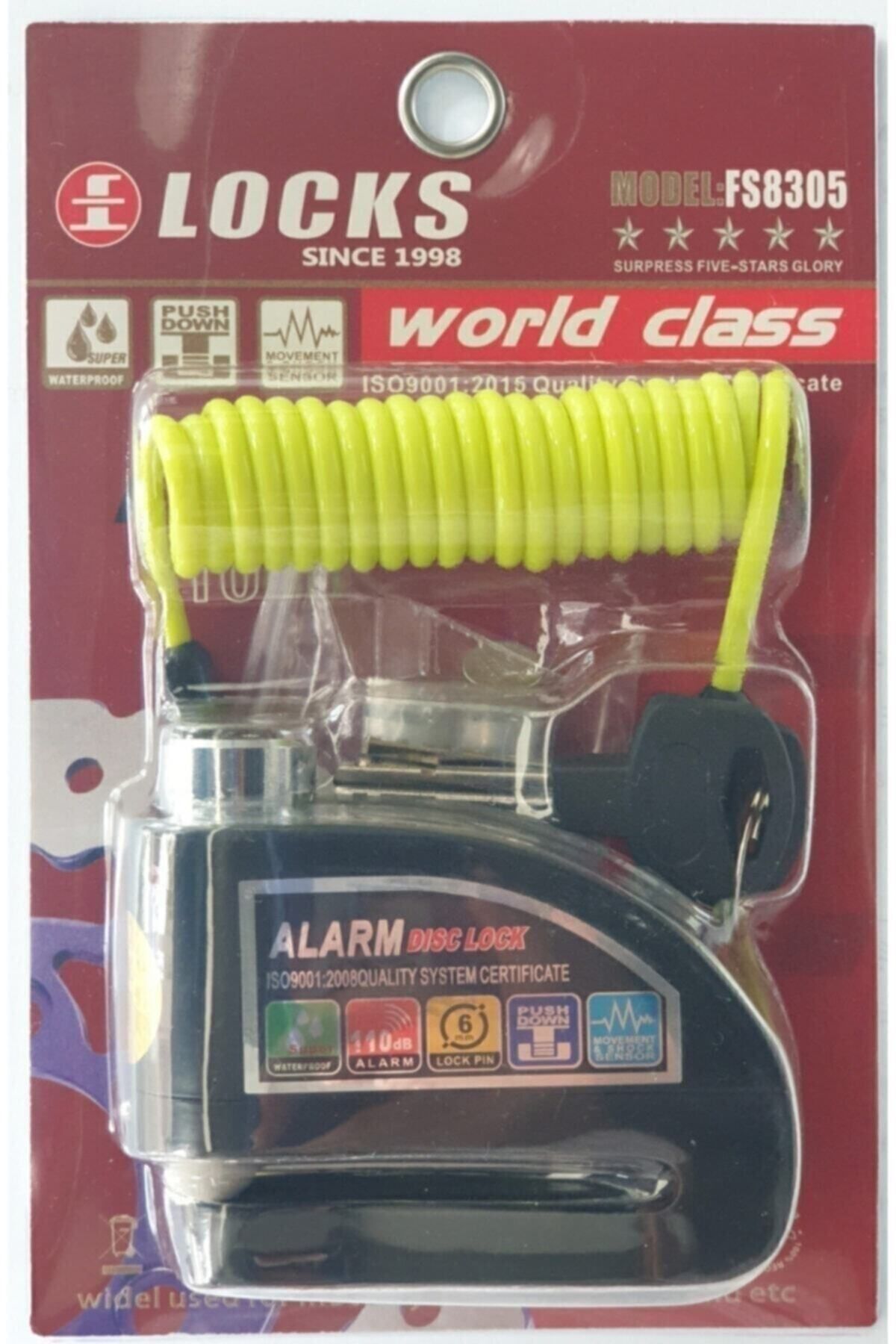 World Class 110 Db Motosiklet Alarmlı Disk Kilidi