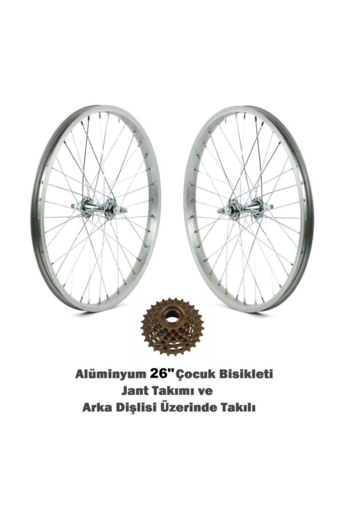 26'' Alüminyum Çocuk Bisikleti Ön-arka Hazır Jant Takımı Ve 7li Ar