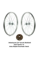 24'' Alüminyum Çocuk Bisikleti Ön-arka Hazır Jant Takımı Ve Dişli