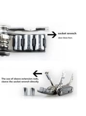 15 Fonksiyonlu Bisiklet Çakı Alyan Anahtar Takımı Tamir Seti Bisiklet Tamir Onarım Sökme Seti