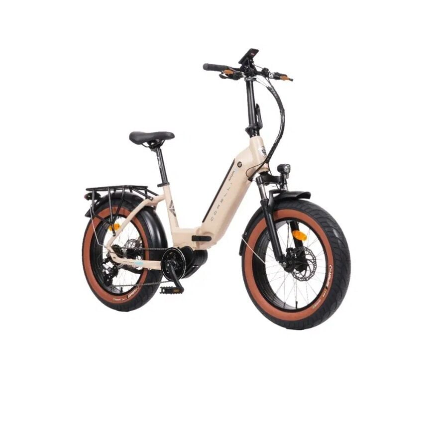 Corelli Nicma - 20 Jant Elektrikli Katlanır Bisiklet - Krem Mid Motor