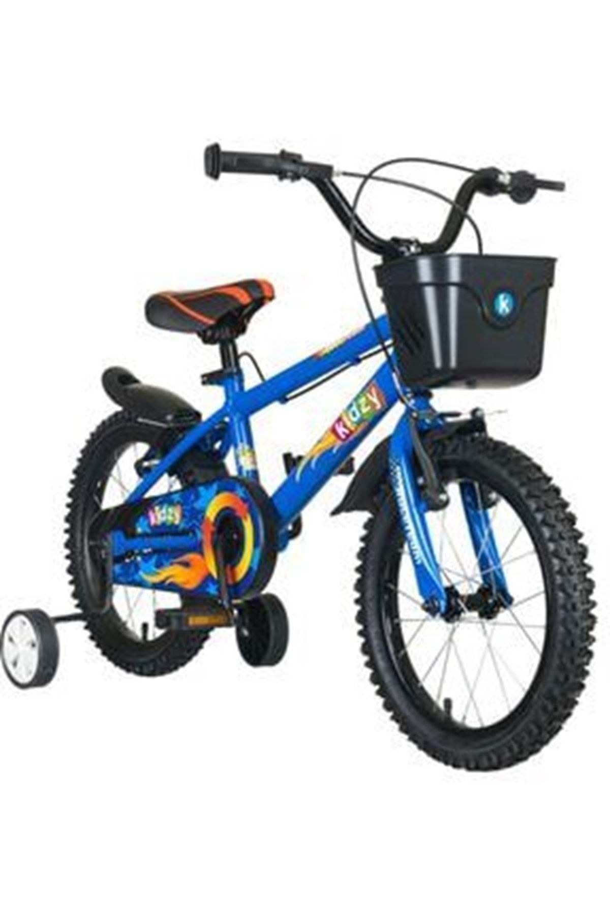 16 Jant Sepetli Çocuk Bisikleti 4-7 Yaş - Mavi