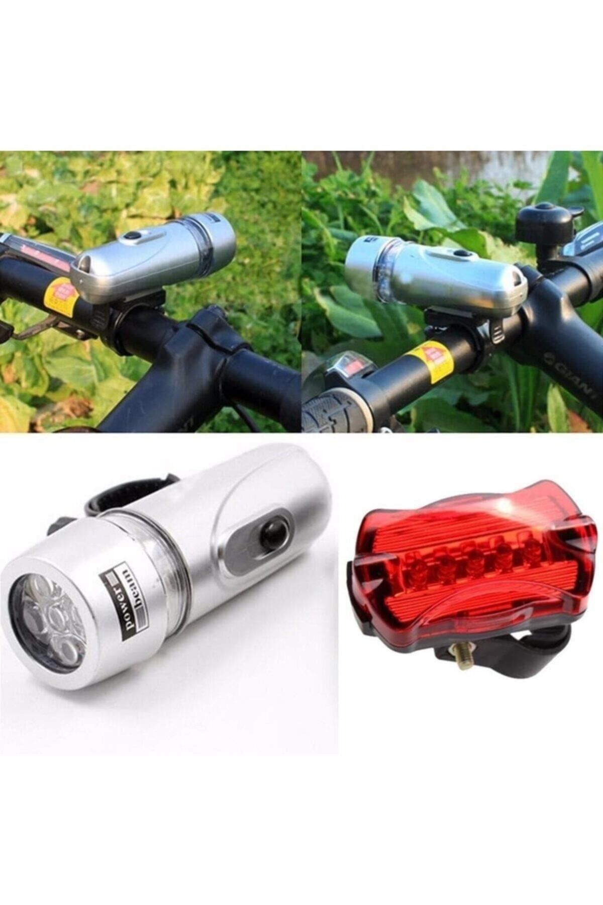 Bisiklet Işığı Ön Arka Aydınlatma Seti Far-stop Komple