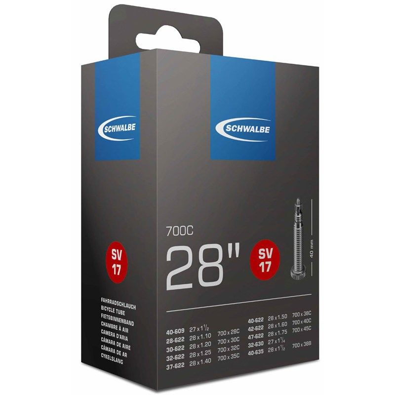 Schwalbe Sv17 40Mm 28'' İnce Sibop İç Lastik 700x28c 700x45C 27x1/4 uyumlu