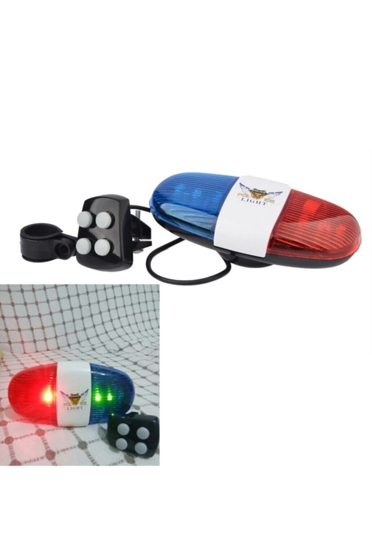 Bisiklet Polis Siren Korna 4 Sesli Işıklı