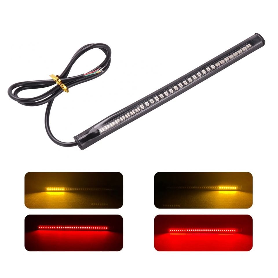 Motorsiklet Sinyal Stop Plaka Fren Lambası Esnek Şerit Led
