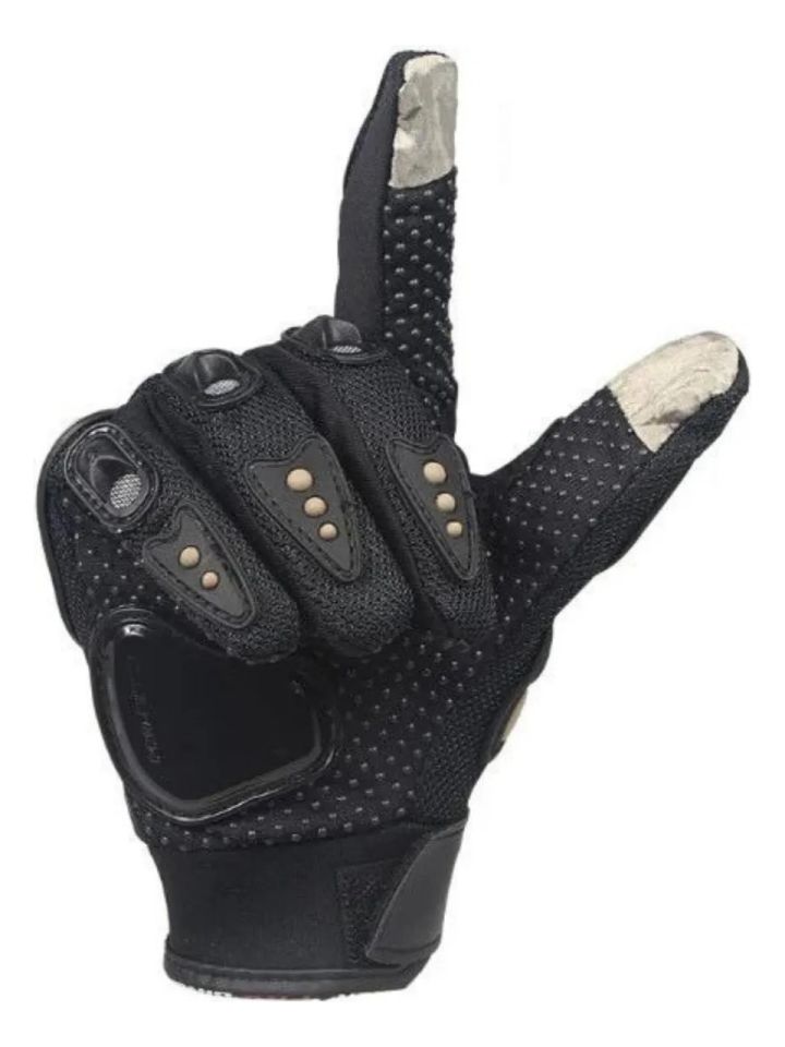 Probiker Motosiklet Siyah Touch Screen Dokunmatik Ekran Kaymaz Elastik Kumaş Bisiklet Scooter Eldiven