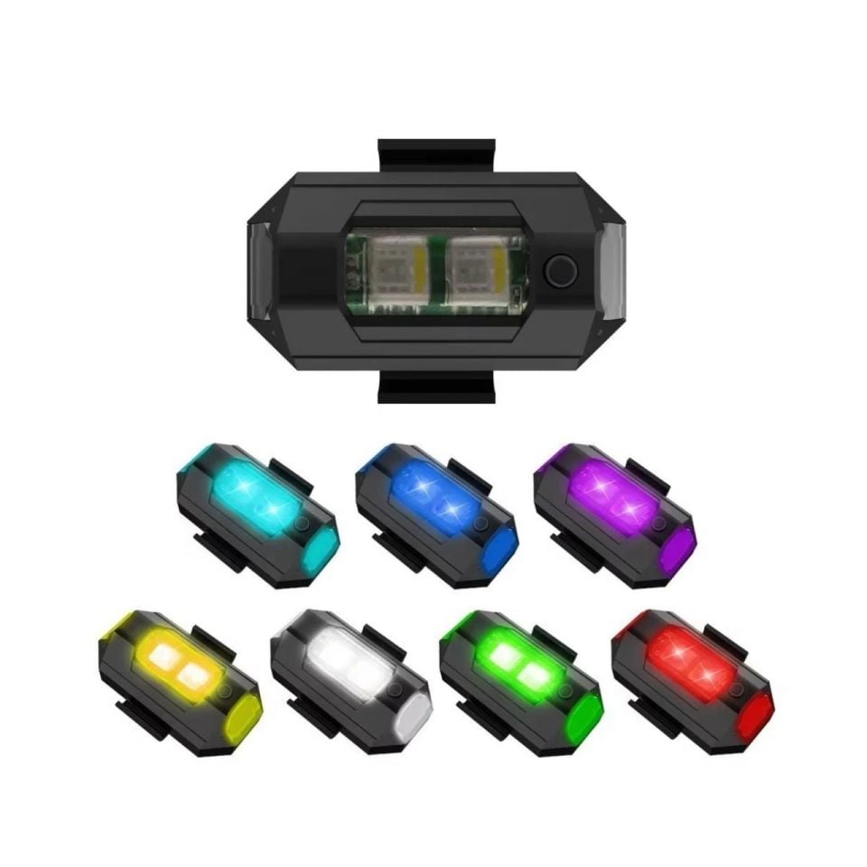 Motor Drone Uçak Kanadı Led Şarjlı Kablosuz Mini Led Çakarlı Lamba