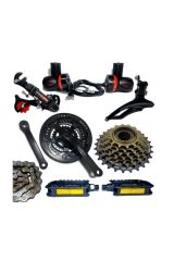 3x7 21 Vites Arka Orta Zincir Pedal Vites Kolu Grup Seti