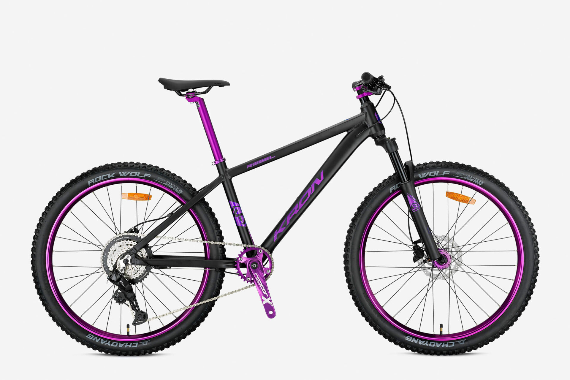 KRON REBEL 26 MTB 15 KADRO 8 VİTES H.DİSC MAT SİYAH MOR