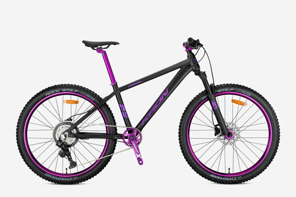 KRON REBEL 26 MTB 15 KADRO 8 VİTES H.DİSC MAT SİYAH MOR
